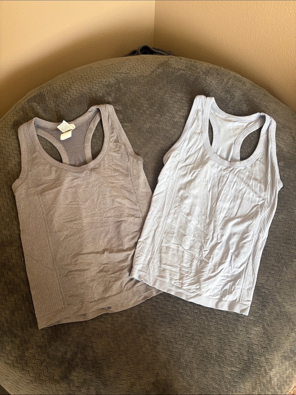 Old Navy Racerback Tank Tops - Light Gray & Charcoal